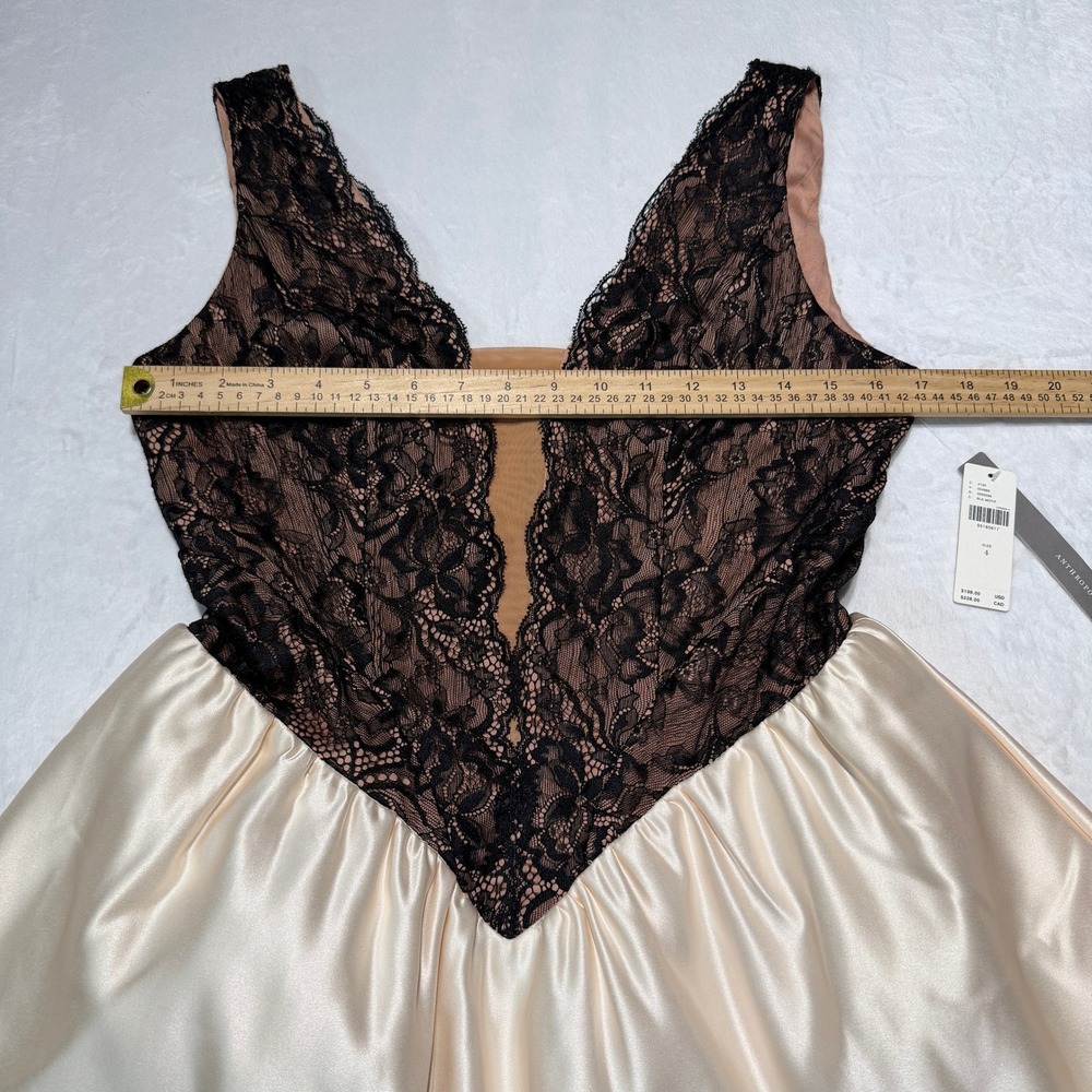NWT Maeve Anthropologie Twofer Basque Waist Mini Dress 4 Coquette Audrey Hepburn - Picture 8 of 9
